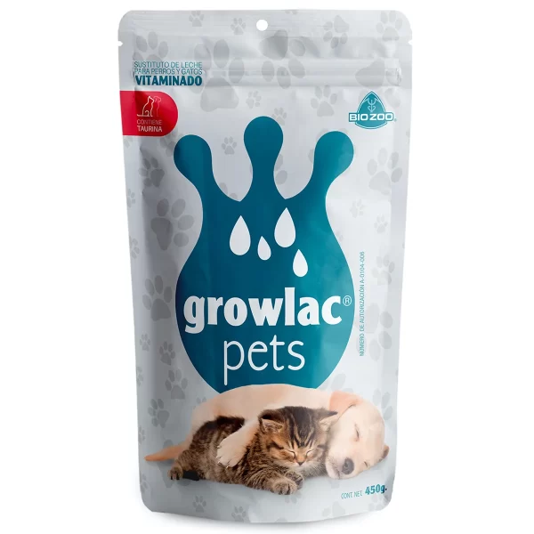 GROWLAC PETS ALIMENTO LACTEO PARA PERROS Y GATOS 450 GRAMOS