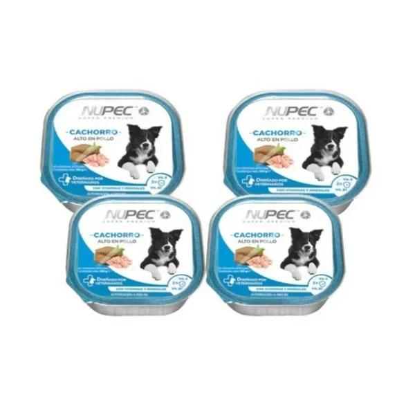 NUPEC SUPER PREMIUM ALIMENTO HUMEDO PARA CACHORRO ALTO EN POLLO 4 PIEZAS