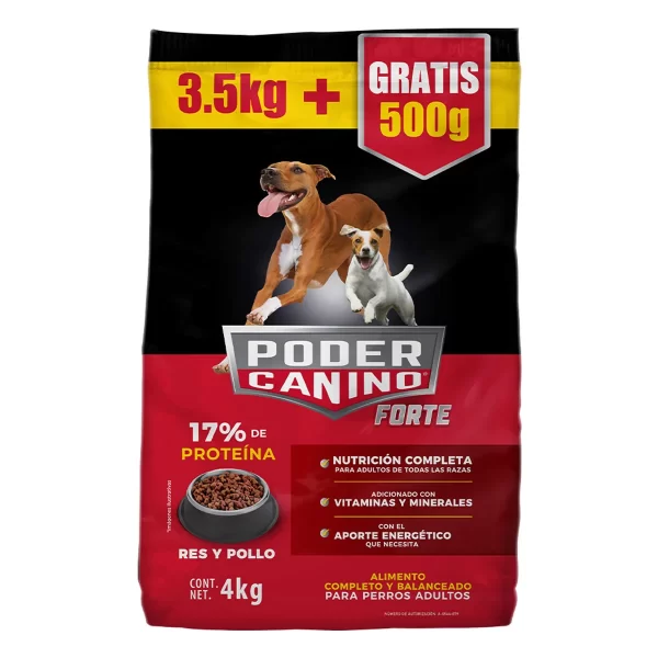 PODER CANINO FORTE PARA PERROS ADULTOS CROQUETAS