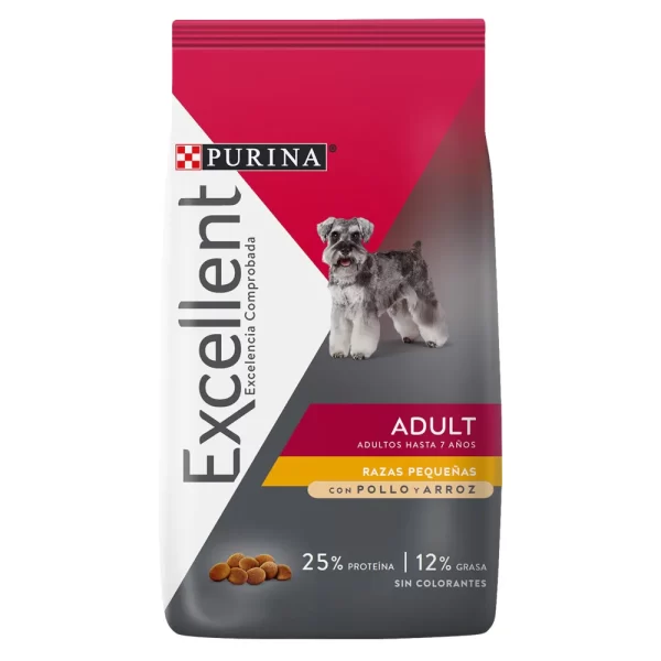 PURINA  EXCELLENT ADULT ADULTOS HASTA 7 ANOS RAZAS PEQUENAS CROQUETAS